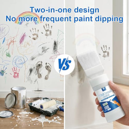 White Interior Wall Paint 6.35 Oz,Drywall Primer for Stain & Graffiti Cover - color: White Wall Paint