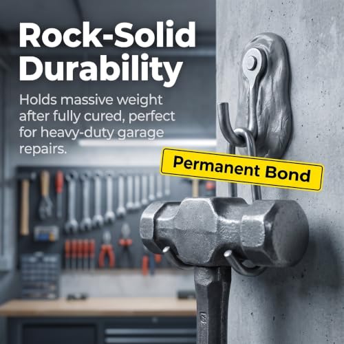 Steel Reinforced Epoxy Putty, Waterproof & Heat Resistant Two-Part AB Epoxy Clay, Heavy Duty Fast Curing Metal Repair Kit, Multi-Purpose Filler for Plastic, Wood, Ceramics, Tiles - 1 Pack