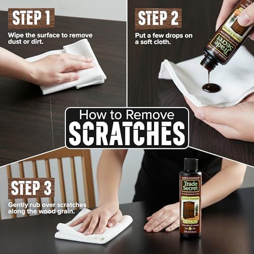 Trade Secret Dark Wood Scratch Remover for Furniture and Floors, 8 oz - color: Dark Wood Tones