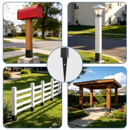 2 Pcs 22" 4"x 4‘’ Fence Post Anchor Ground Spike(Fit3.6"x 3.6")Post