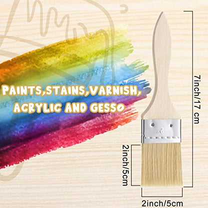 Nuogo 120 Pcs 2 Inch Chip Brushes Bulk for Paint Stain Varnish