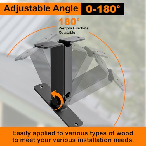 Heavy Duty Roof Riser Brackets Kit,1PCS Adjustable Angle Pergola Brackets - color: B, size: 1pcs