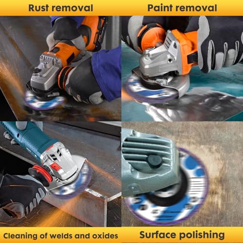 10 Pack Angle Grinder Stripping Wheel Strip Disc (4'' x 5/8'') - style: 4'' x 5/8''-10P