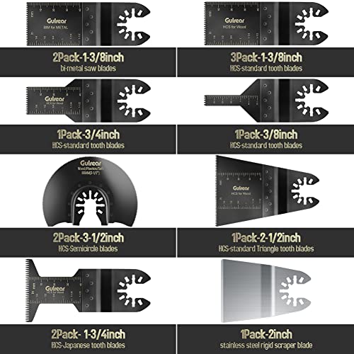 15PCS Universal Oscillating Tool Oscillating Saw Blades, Oscillating Multitool Quick Release Saw Blades for Wood Metal Plastics, for Dewalt and Bosch, Ideal Tool for DIY Enthusiasts and Detailing Work - style: 15pcs oscillting tool saw blades