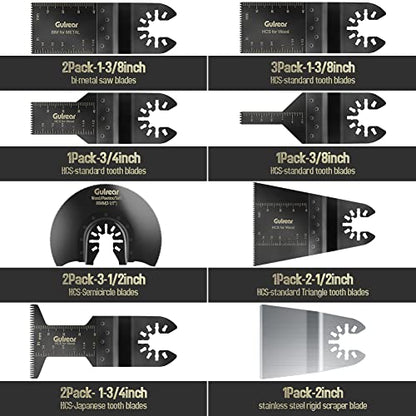 15PCS Universal Oscillating Tool Oscillating Saw Blades, Oscillating Multitool Quick Release Saw Blades for Wood Metal Plastics, for Dewalt and Bosch, Ideal Tool for DIY Enthusiasts and Detailing Work - style: 15pcs oscillting tool saw blades