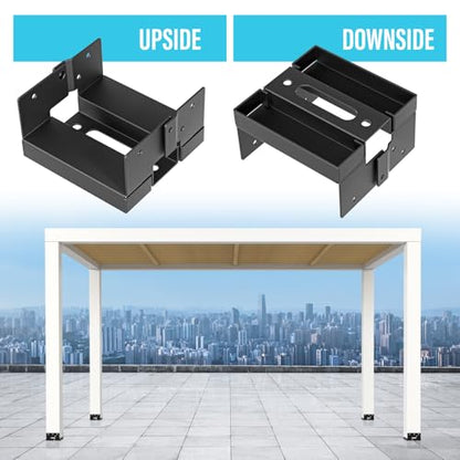 4-Pack 8x8 Deck Post Base for Concrete Heavy Duty Wood Beam Anchor - size: 4Pcs-8IN, style: Black