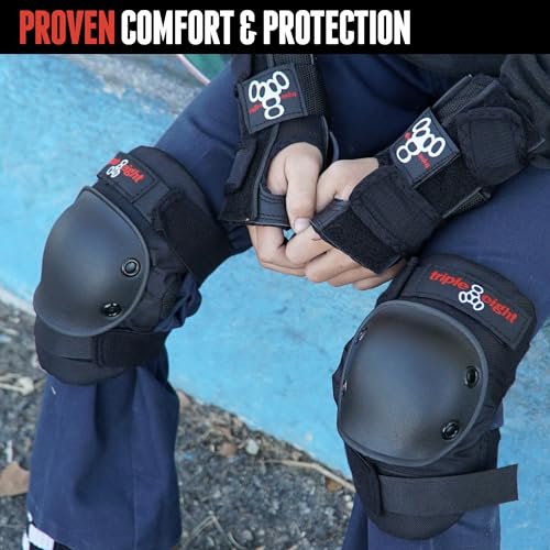 Triple Eight Kneesaver Knee Pads (1-Pair), Black, One Size