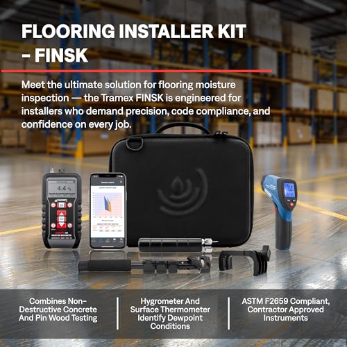 Tramex Flooring Installer Kit FINSK, Infrared Surface Thermometer