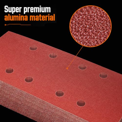 80 PCS 1/3 Sandpaper Sheets 600 Grit 8 Hole - color: GRIT 600