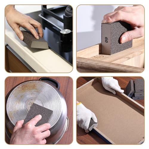 Bates- Sanding Sponge, 8 pcs, 80 Grit, Washable and Reusable, Sandpaper Block, Sanding Blocks for Wood, Sanding Pad, Drywall Sanding Block, Drywall Sanding Sponge - size: 8 Pack, 80 Grit