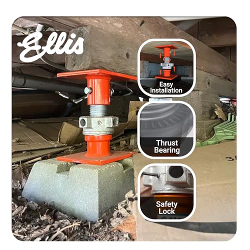 Ellis Light-Duty Lifting Shores, Adjustable Screw Jack Post, 8" to 10" - size: 8"–10"