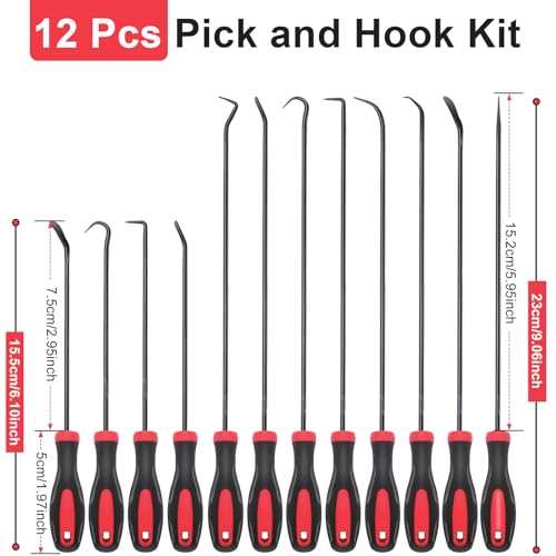 Keze 12 Pcs Pick and Hook Tool Set - color: Black-12 Hook and Pick Set