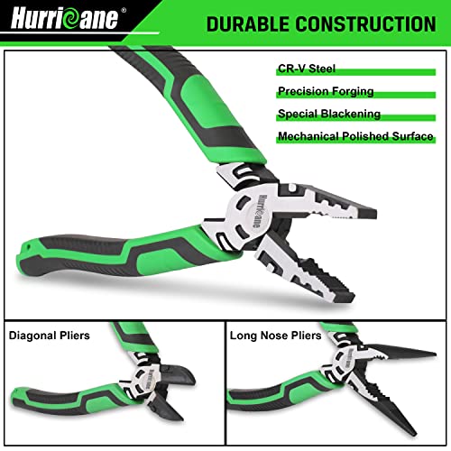 HURRICANE 4 Piece Wood Chisel Set with 3 Piece Pliers Set