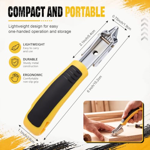 12 Pcs Staple Remover, Staple Puller Tool with Non Slip Handle, Upholstery Heavy Duty Nail Removers for Furniture, Floor, Wooden Box, Carpet, Cardboard Box