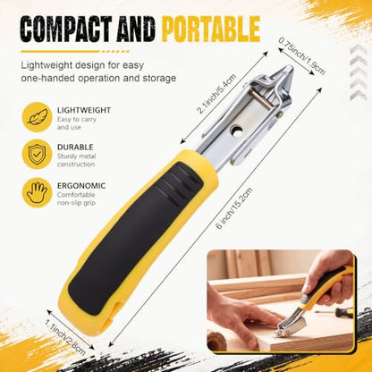 12 Pcs Staple Remover, Staple Puller Tool with Non Slip Handle, Upholstery Heavy Duty Nail Removers for Furniture, Floor, Wooden Box, Carpet, Cardboard Box