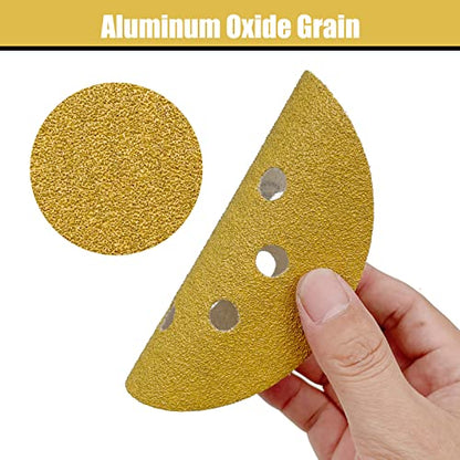 100pcs 5 Inch Sanding Discs Hook and Loop, 60 Grit 8 Holes Sandpaper Round Orbital Sander Paper for Woodworking Car Boat Metal Polishing - style: 60 grits 100pcs