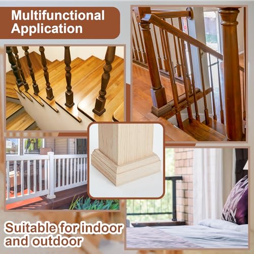 Blulu 1 Set 6" Newel Post Mounting Kit Deck Stair Floor Installation Kit - size: 6 Inch