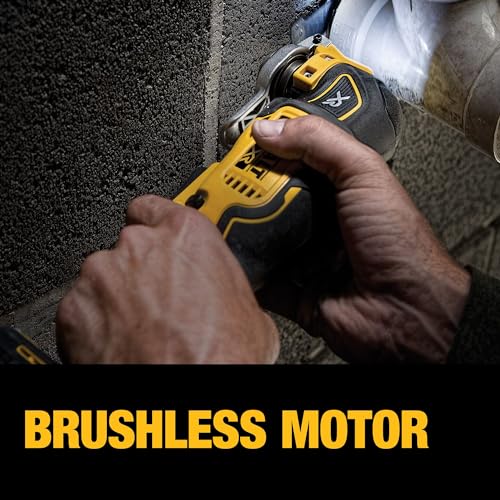 DEWALT 20V MAX XR Oscillating Multi-Tool Cordless, Variable Speed Brushless Motor Multitool with LED Light, Extended Runtime, Includes Two Wood Cutting Blades, Tool Only (DCS356B) (Pack of 4) - style: Tool Only (Pack of 4)