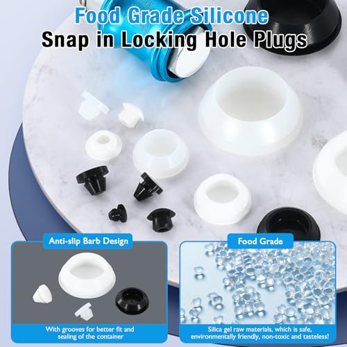 4 Pcs 45 mm Silicone Rubber Plugs for 45 mm (1-3/4") Round Holes - color: White, size: DH:1-3/4"(45mm)