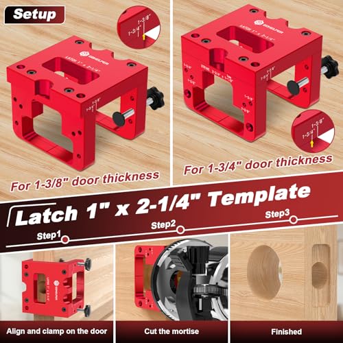 Door Latch and Strike Plate Mortise Tool for Router, Door Latch Jig