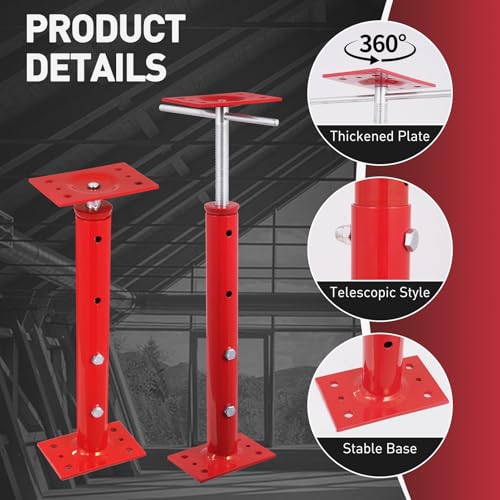 4 Pack House Jacks for Leveling 19''-36''Adjustable Support Jack