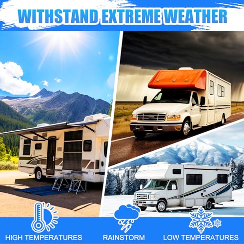 RV Roof Coating White - 1 Gallon Flexible RV Roof Sealant for EPDM, TPO, Fiberglass & Aluminum, Water-Based, Solar Reflective & Waterproof Elastomeric Roof Coating for RVs, Campers and Trailers