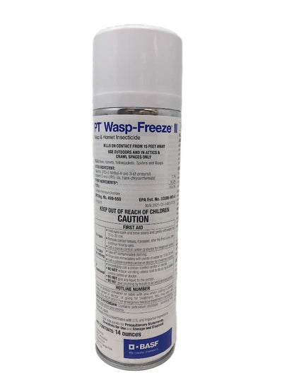 BASF PT Wasp-Freeze Insecticide for Wasp, Hornet, Yellowjacket & Spider Killer, Quick Knockdown Spray, Indoor or Outdoor Use, 14 oz - size: 14 Ounce (Pack of 1)