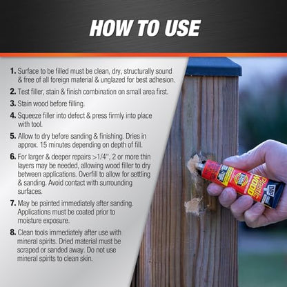 DAP 21500 DAP Plastic Wood Filler, 1.87 oz., Natural