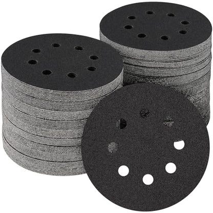100PCS 5 Inch Sanding Discs 120 Grit Random Orbit Sander Sandpaper - style: Silicon Carbide