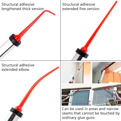 3 Pcs extension Caulking Nozzle for Caulking Gun+3 Pcs Long Sausage Nozzles