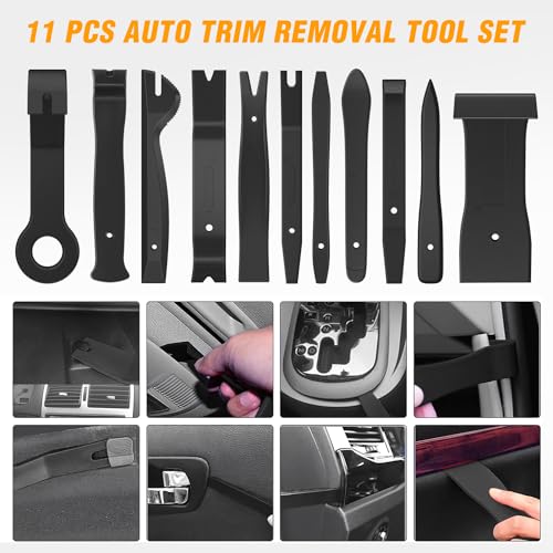 GOOACC 11PCS Auto Trim Removal Tool Kit Black - color: 11pcs Trim Removal Tool Black
