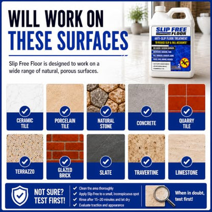 JEM MFG SlipFree Anti-Slip Floor Treatment - 32 Ounce
