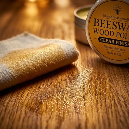 Premium Natural Beeswax Polish for Wood & Furniture, Food Safe - 7 Fl Oz - size: 7.0 fl oz - Large Tin