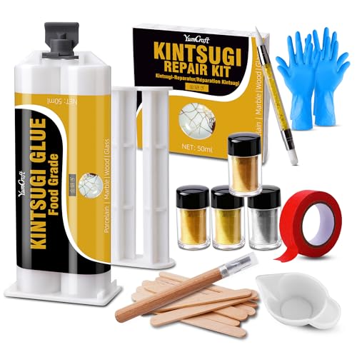 Kintsugi Repair Kit 50ml Gold Silver Ceramic Glue Japanese Kintsugi Process