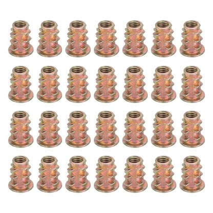 MECCANIXITY 28 Pcs Threaded Inserts for Wood, Zinc Alloy M4 Thread Inserts Nuts Hex Socket Drive Screw 10mm Length for Furniture, Cabinet, Tables and Chairs - size: M4x10mm