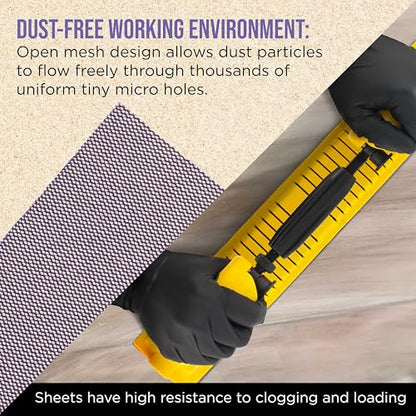 Dura-Gold Premium 220 Grit Purple Ceramic Mesh Longboard Sandpaper, 2-3/4" - style: 220 Grit