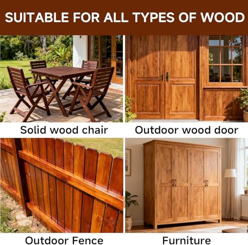 Wood Stain, Water Based Wood Stain and Sealer 2 in One,No Priming, No Top Coat Required, Fast Drying|Low Odor|Non-Toxic, Perfect for Indoor and Outdoor Furniture(6.35 oz Transparent)