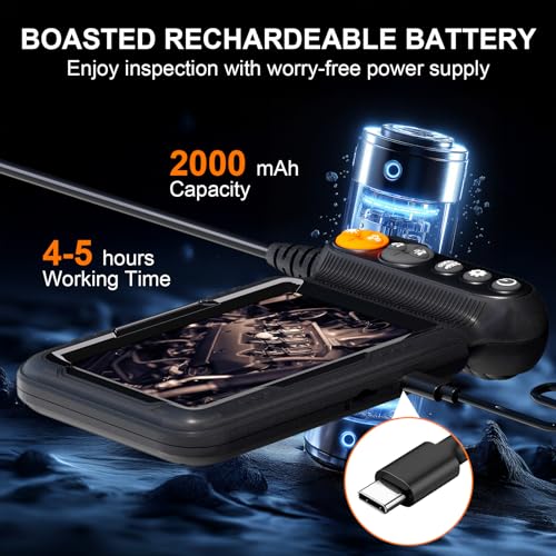 Daxiongmao Endoscope Camera with Light, 1080P HD Borescope - color: Yellow