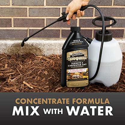 Spectracide Terminate Termite & Carpenter Ant Killer Concentrate 32 Oz - size: 32 Fl Oz (Pack of 1), style: Concentrate