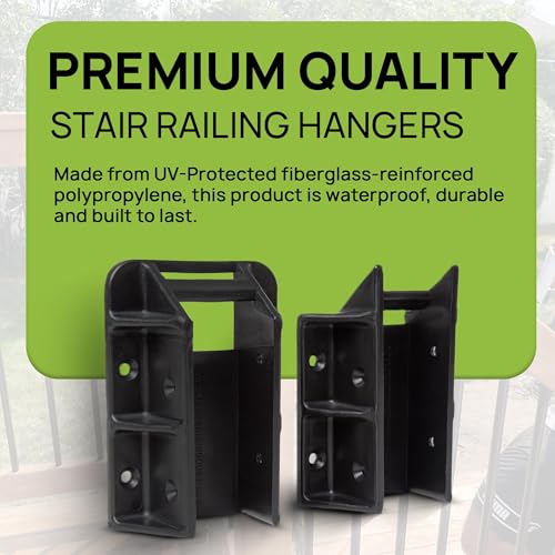 Fence & Deck Rite Stair Railing Hangers for 2x4 (1.5"x3.5") Wood Rails