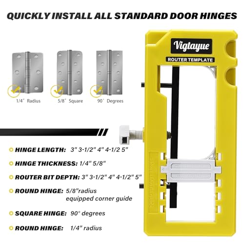 Door Hinge Jig Router Template for Woodworking - color: Green