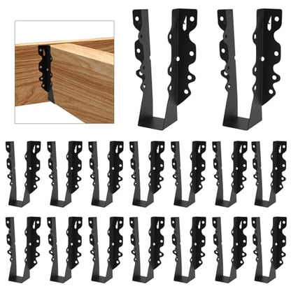 16 Pack 2x8 Joist Hanger Face Mount 20 Gauge Steel Deck Roof Framing Tie - size: 16 PCS, style: 2''X8''