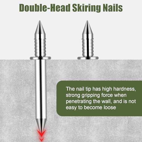 600Pcs Double Headed Skirting Nails with 6 Sleeve Tools