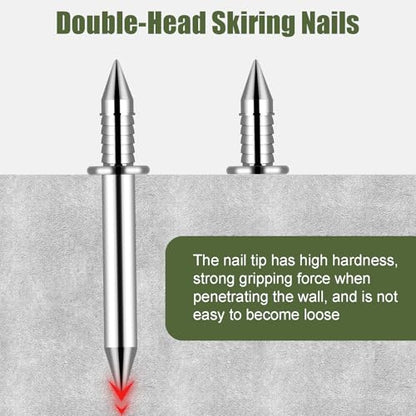 600Pcs Double Headed Skirting Nails with 6 Sleeve Tools
