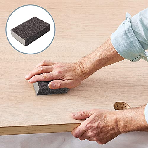 12Pcs 100 Grit Medium Sanding Block - size: 100 Grit(Medium)
