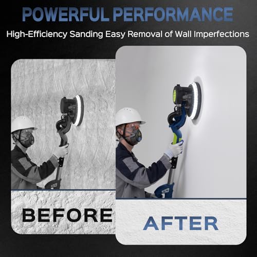 Drywall Sander, 2025 Upgraded 8-Amp Popcorn Ceiling Removal Tool, Blue - color: Dark Blue