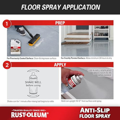 Rust-Oleum Clear Anti-Slip Floor Spray - size: 15 Fl Oz (Pack of 6)