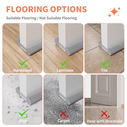 BKSAI Under Door Draft Stopper, 32-36in, Grey - color: Gray, size: 32-36in