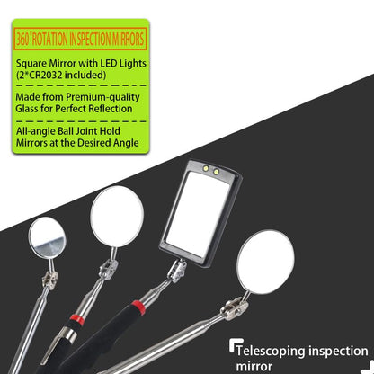 6Pcs Telescoping Magnetic Pickup Tool Set with LED Lights - size: 6
