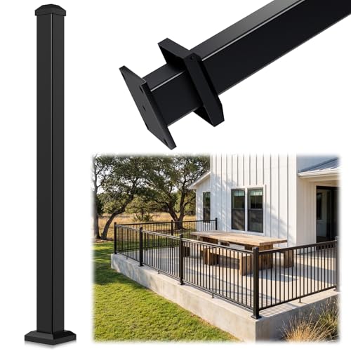Egadis 2.56 in x 2.56 in x 45 in Aluminum Railing Post with Screws - color: The 45in Post - 1Pack